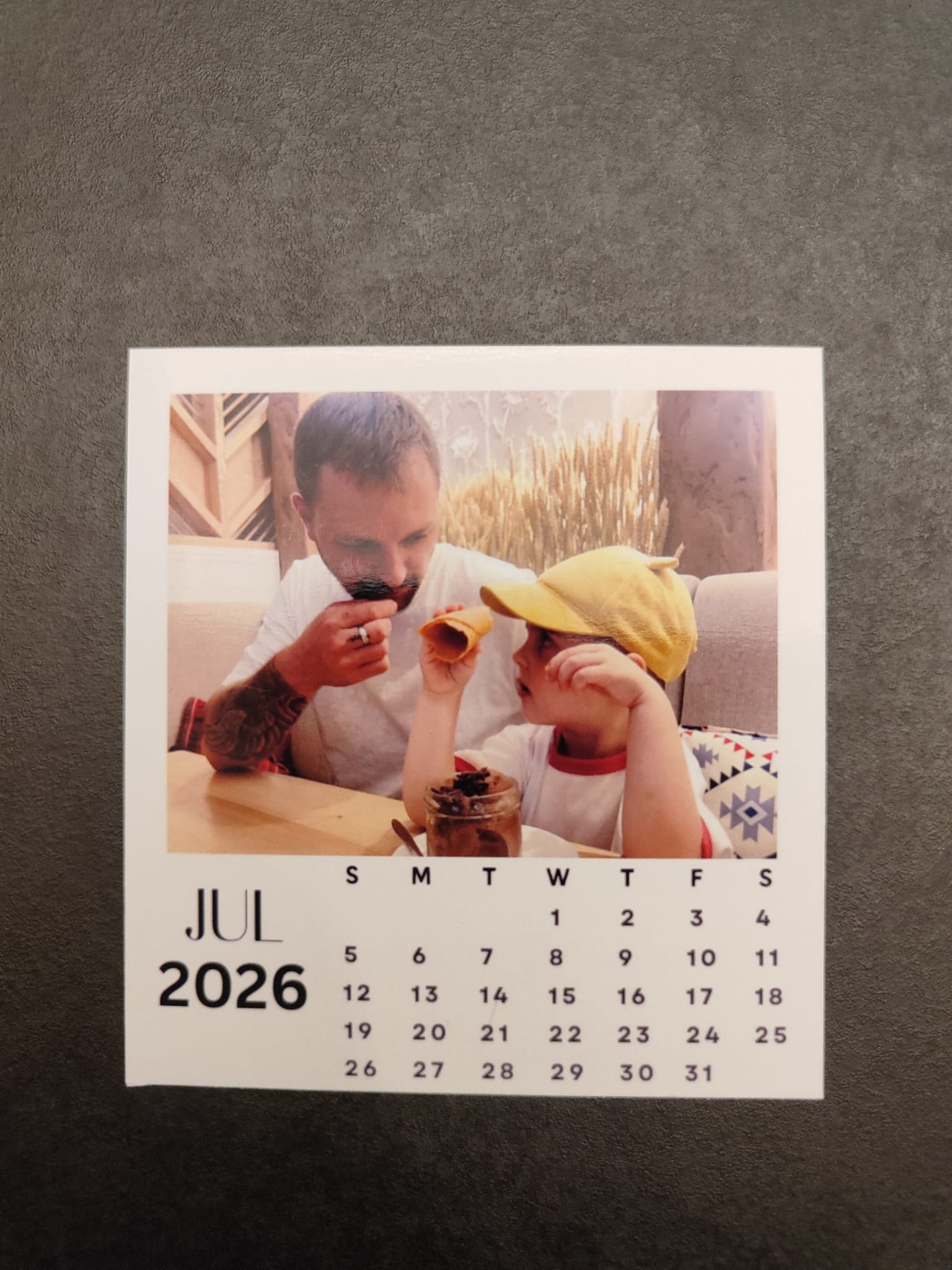 Calendar set of 12 months magnet personalized